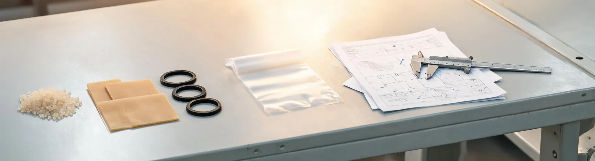 Material samples prepared for review